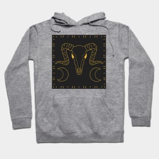 Golden ram skull Hoodie